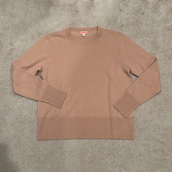 J. Crew 100% Cashmere Classic-Fit Crewneck Sweater In Rosy Dune - Picture 4 of 4